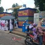 Siswa SMPN 3 Kayuagung usai pulang sekolah, Jumat (20/1/2023)