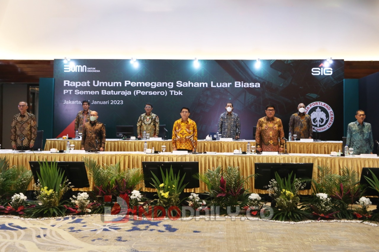 Rapat Umum Pemegang Saham Luar Biasa (RUPSLB) PT Semen Baturaja di Jakarta (Dok. Humas PT Semen Baturaja / Indodaily.co)