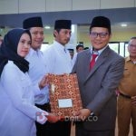 Plt Staf Ahli Bupati Bidang Keuangan Muhammad Ali saat pelantikan anggota PPS Muba, Selasa (24/1/2023)