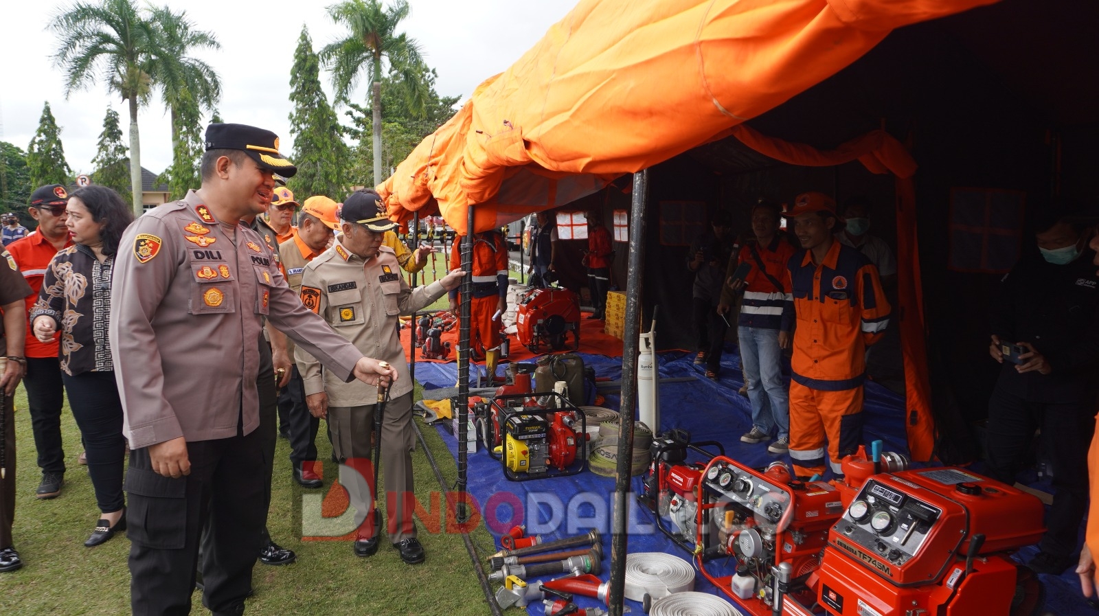 Kapolres OKI, AKBP Diliyanto SIK SH MH usai apel kesiapsiagaan karhutla 2023, Kamis (26/1/2023)