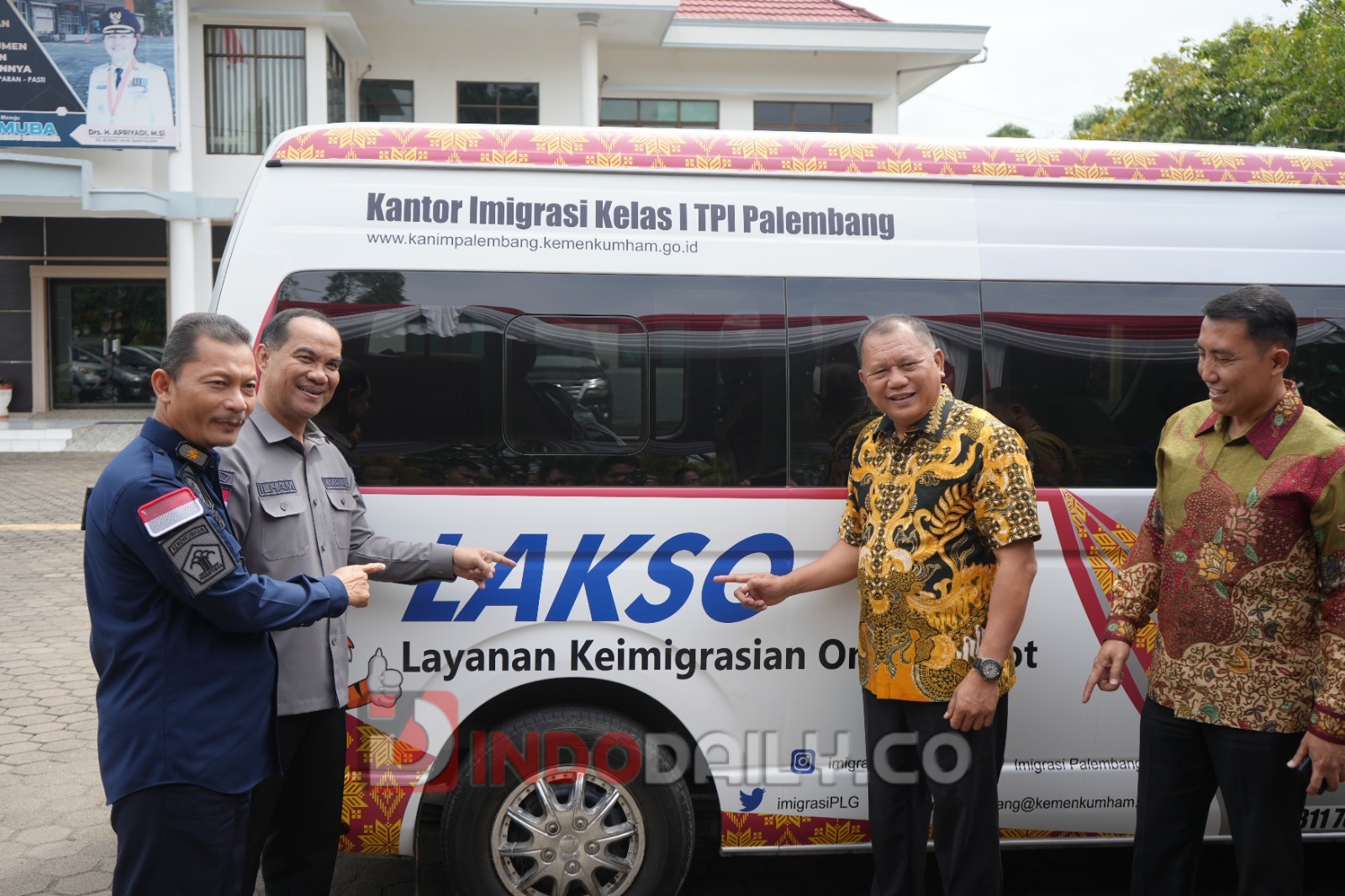 Kakanwil Kemenkumham Sumsel, Dr Ilham Djaya saat meninjau lokasi Kantor UKK Musi Banyuasin yang terletak di Jalan Merdeka, Sekayu, Musi Banyuasin, Jumat (27/1/2023) pagi
