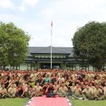 TNI-Polri, Yonif 147/KGJ Menggelar Olahraga bersama dengan Batalyon Brimob A Kepulauan