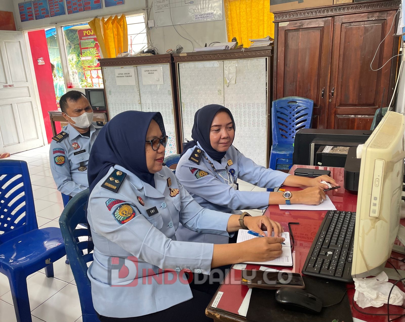 apas perempuan Palembang Kanwil Kemenkumham Sumsel mengikuti Sosialisasi dan Internalisasi Target Kinerja 2023 Bidang Kamtib, Senin (30/1/2023)
