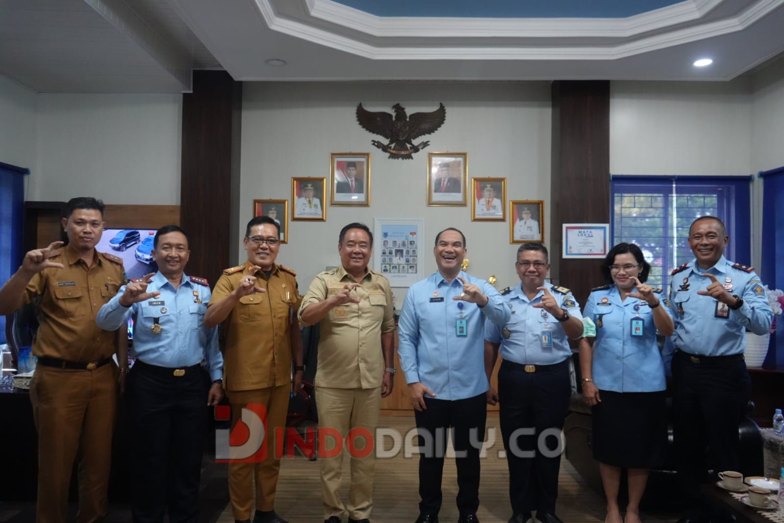 Kakanwil Kemenkumham Sumsel, Dr Ilham Djaya melakukan Audiensi dengan Bupati Kabupaten Lahat, Cik Ujang bertempat di Ruang Kerja Bupati, Senin (30/1/2023)