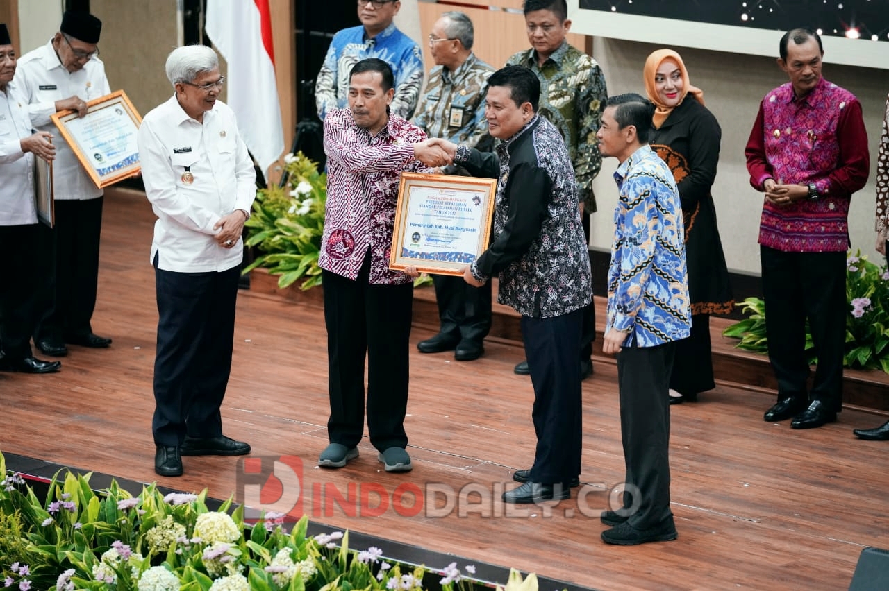 Kabupaten Muba mendapatkan penganugerahan Predikat Kepatuhan Standar Pelayanan Publik Tahun 2022