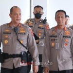 Kapolda Sumsel, Irjen Pol A Rachmad Wibowo SIK didampingi Kabid Humas Polda Sumsel, Kombes Pol Drs Supriadi MM