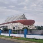 Gedung Olahraga (GOR) Perahu Kajang berlokasi di Kelurahan Tanjung Rancing Kecamatan Kayuagung