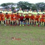 Exhibition antara Insan Pers Vs Makodim OKI di Stadion Segitiga Emas Kayuagung, Jumat pagi, (03/02)