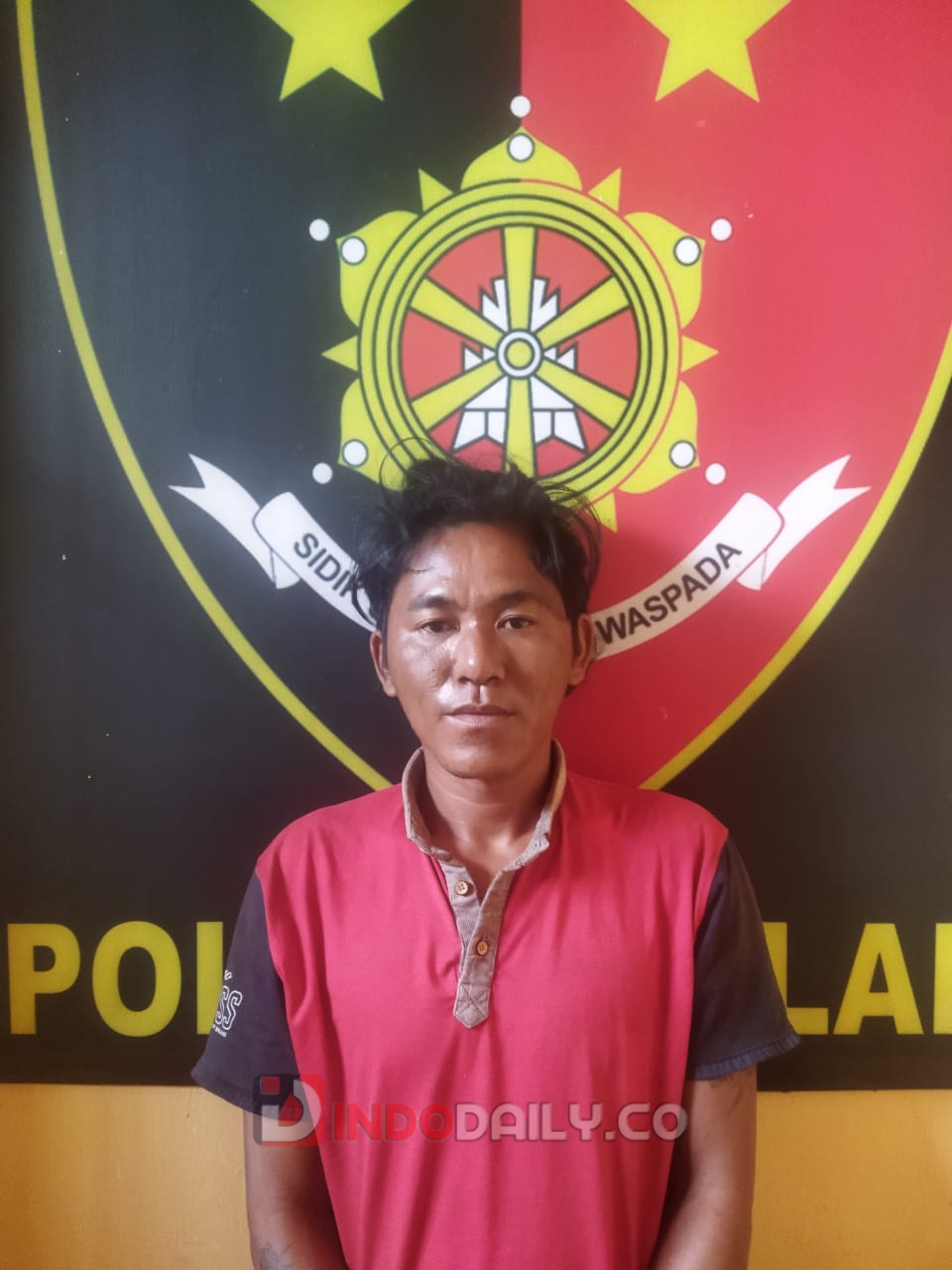 Irawan (30), pelaku curanmor saat diamankan Polsek Lalan