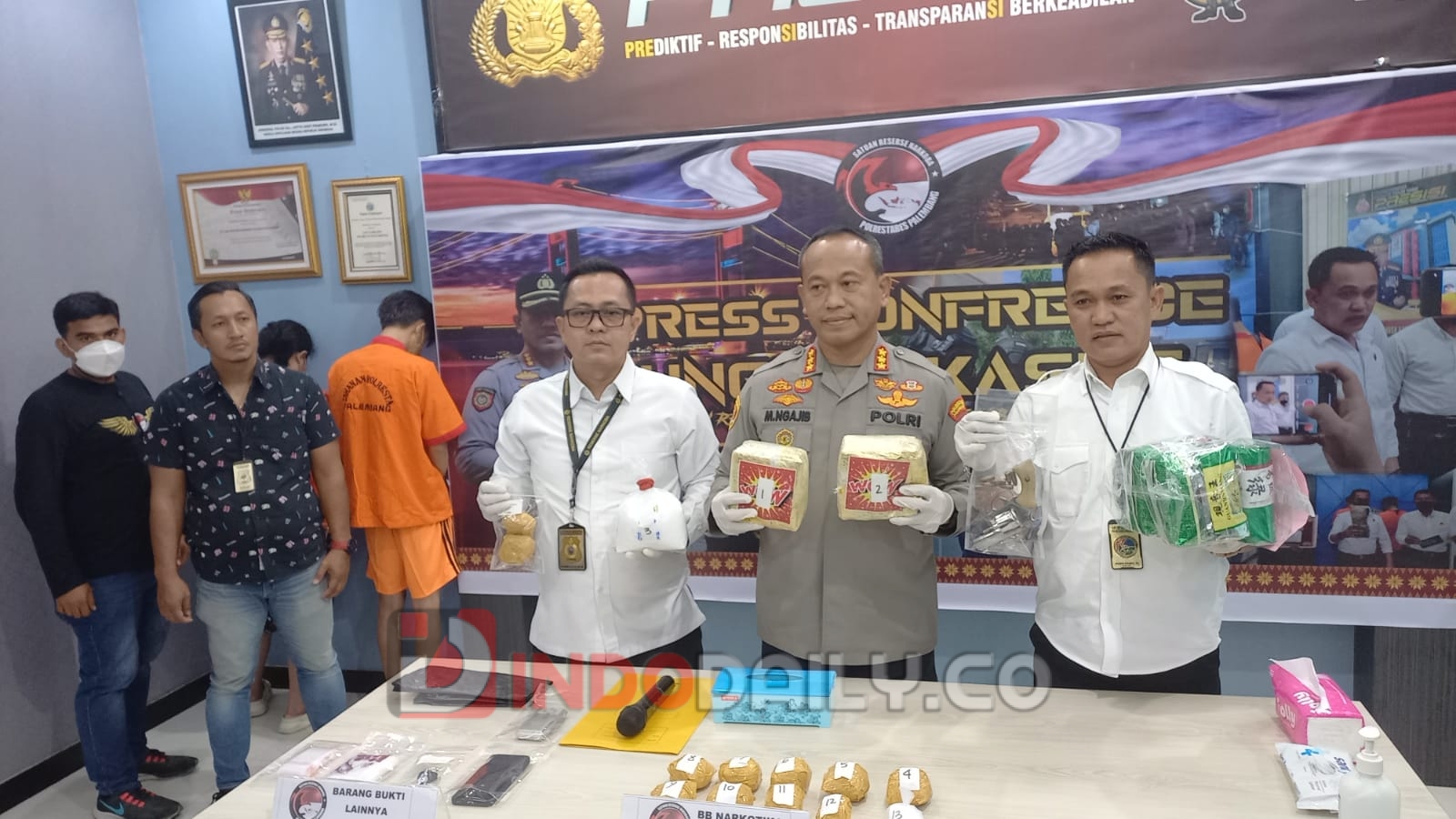 Kapolrestabes Palembang, Kombes Pol Mokhamad Ngajib saat menggelar keterangan pers