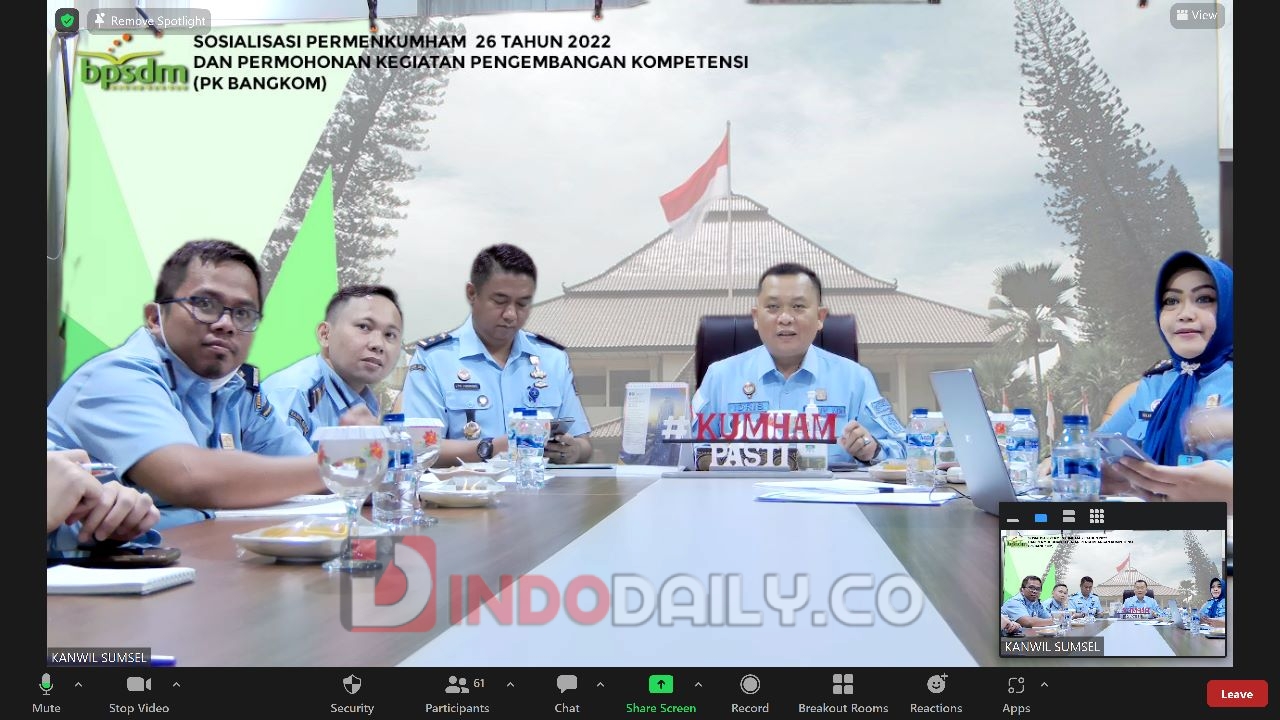Kemenkumham Sumsel menggelar sosialisasi pengembangan kompetensi dan rumah belajar kemenkumham