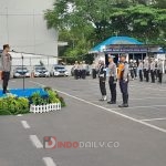 Kapolda Sumsel, Irjen Pol A Rachmad WIbowo SIK saat memimpin apel gelar pasukan Operasi Keselamatan Musi 2023, Selasa (07/2/2023)