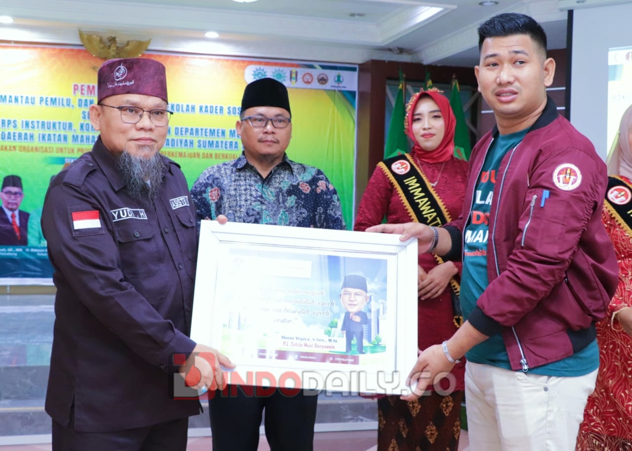 Pelantikan Korps Instruktur, Korps Mubaligh dan Departemen Medkom Dewan Pimpinan Daerah Ikatan Mahasiswa Muhammadiyah Sumsel, Jumat (10/2/2023)