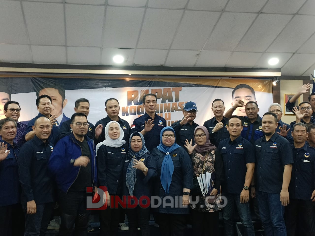 Rakor Bappilu wilayah Sumsel di Kantor DPW partai Nasdem Sumsel, Minggu (12/02/2023)
