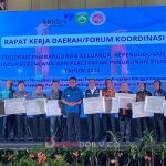 apat kerja daerah/forum koordinasi program pembangunan keluarga, kependudukan, keluarga berencana dan percepatan penurunan Stunting Tingkat Provinsi Sumatera Selatan Tahun 2023 di Ballroom Hotel Novotel, Rabu (15/2/2023).