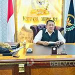 Bamsoet dalam sosialisasi Empat Pilar MPR RI bersama Badan Kontak Majelis Taklim (BKMT), secara virtual dari Jakarta, Senin (20/2/23)