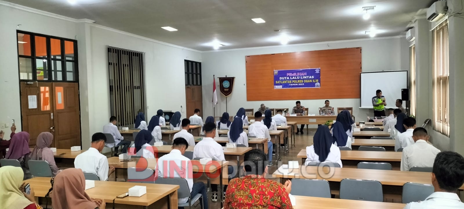 Polres Ogan Ilir mengelar seleksi duta lalu lintas bagi kalangan pelajar di sejumlah SMA di Ogan Ilir