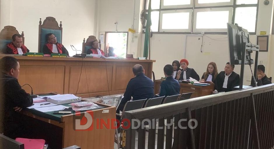Suasana di Pengadilan Negeri Palembang dengan agenda pemeriksaan saksi, Kamis (23/2/2023)