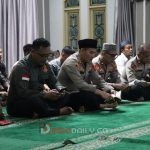 Polres Muba saat kegiatan pembinaan rohani dan mental di Masjid Al Muntaha Polres Muba
