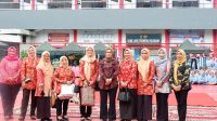 Kalapas Perempuan Palembang beserta jajaran menyambut kunjungan Persatuan Dharma WAnita Bappeda Provinsi Sumsel, Jumat (24/2/2023)