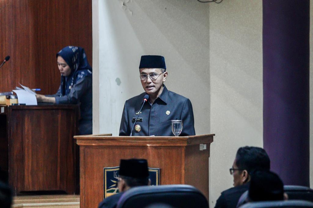 Rapat Paripurna DPRD Kabupaten Ciamis, Selasa (7/3/2023) di Aula Tumenggung Wiradikusumah DPRD Ciamis