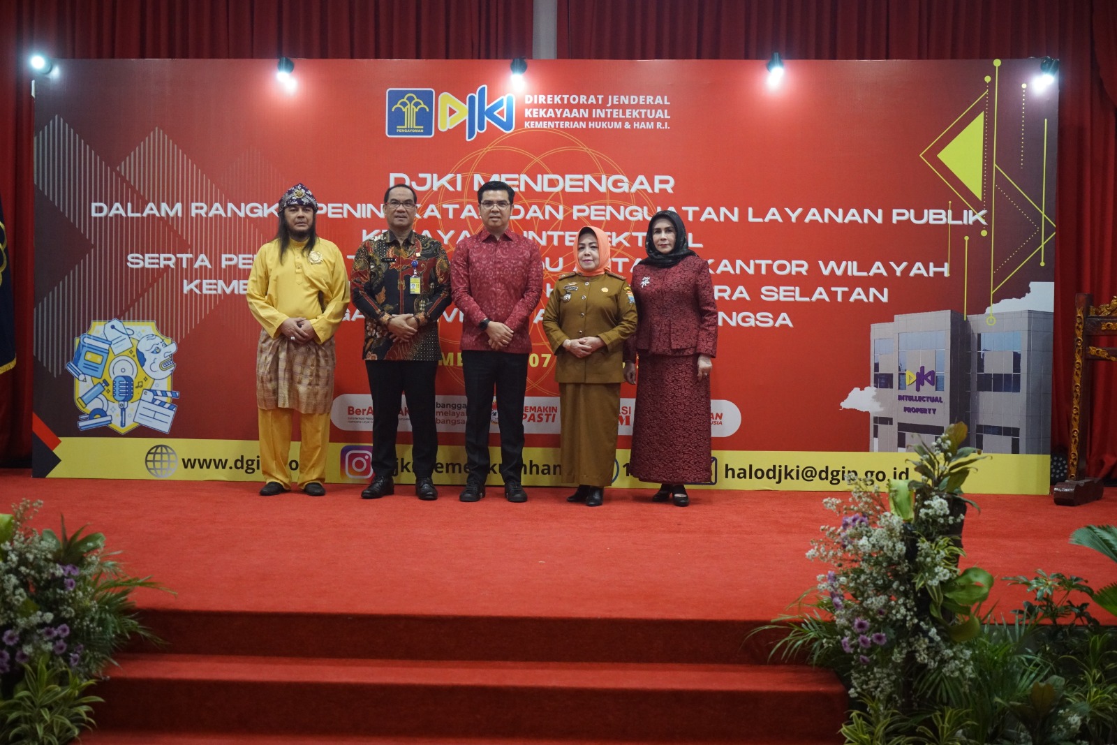 DJKI Mendengar dalam Rangka Peningkatan dan Penguatan Layanan Publik Kekayaan Intelektual, Selasa (7/3)  di Aula Universitas Kader Bangsa Palembang