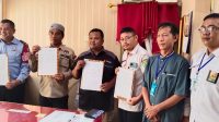 Lapas Sekayu, KPU Kabupaten Muba dan Disdukcapil Muba usai penandatanganan kerja sama esepakatan penyusunan Daftar Pemilih Lokasi Khusus, Rabu (8/3/2023)