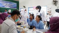 Suasana di Lapas Perempuan Palembang (LPP) Kanwil Kemenkumham Sumsel bekerjasama dengan Dinas Kesehatan (Dinkes) Kota Palembang, pada Rabu (08/03/2023). Foto: Ray/Indodaily.co