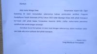 Surat pernyataan program Pendaftaran Tanah Sistematis Lengkap (PTSL)