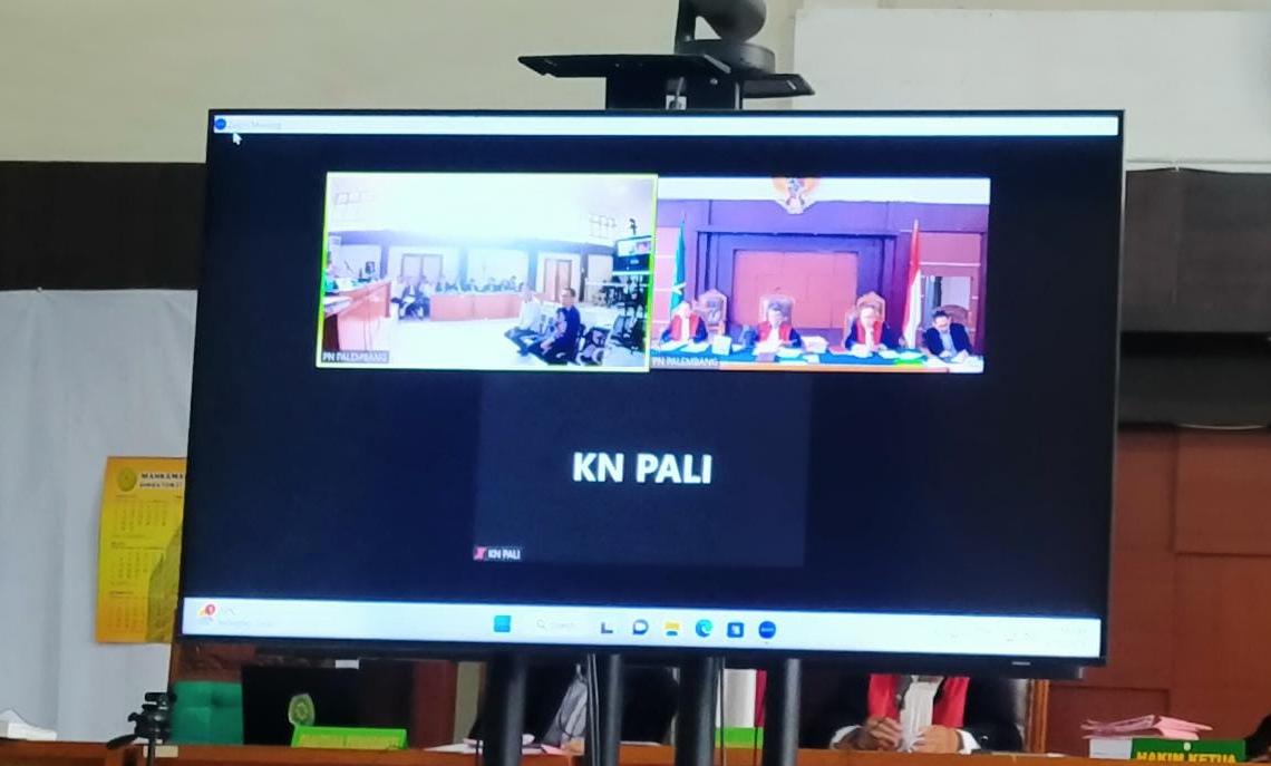 Suasana di Pengadilan Negeri Tipikor Palembang, Senin (13/3/2023)