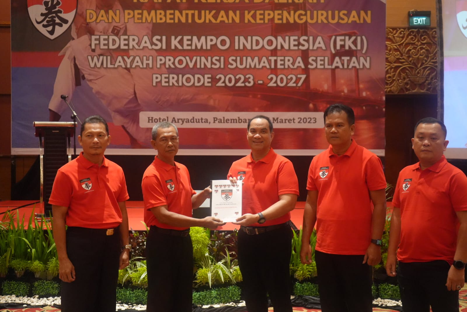 Kakanwil Kemenkumham Sumsel, Dr Ilham Djaya resmi dikukuhkan sebagai Ketua Federasi Kempo Indonesia (FKI) Wilayah Sumatera Selatan, Rabu (15/3)