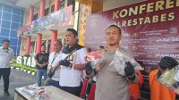 Sat Reskrim Polrestabes Palembang saat menggelar keterangan pers, Rabu (15/3/2023)
