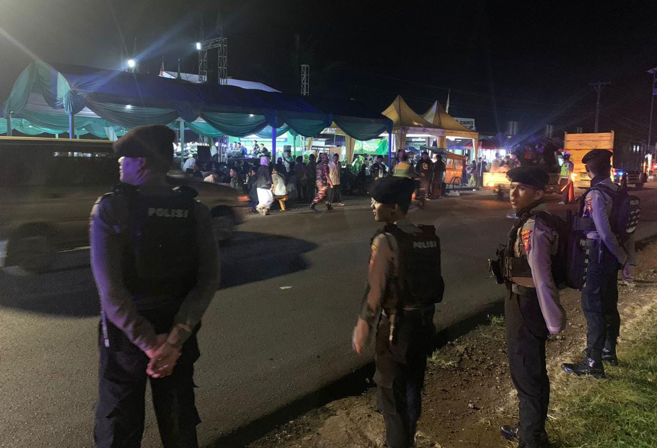 Satuan Samapta Polres Ciamis melaksanakan pengamanan kegiatan Puncak Peringatan Harlah Satu Abad NU tingkat PCNU Kabupaten Ciamis, Sabtu (18/3/2023