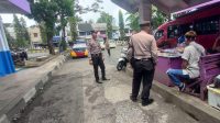 Personel Satuan Samapta Polres Ciamis Polda Jabar melaksanakan patroli dialogis dalam rangka antisipasi tindak kriminalitas di wilayah Kabupaten Ciamis