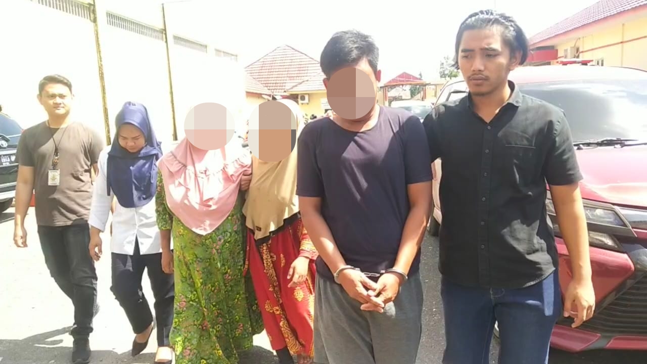 Satuan Reskrim Polres Musi Banyuasin saat menggelar keterangan pers, Senin (20/3/2023)