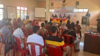 Kapolsek Ciamis Polres Ciamis Polda Jabar Kompol Ismet Inono menghadiri acara sosialisasi pengawasan penyusunan daftar pemilih partisipatif
