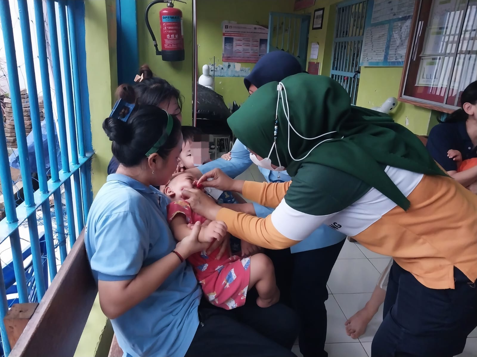 Lapas Perempuan Palembang bekerja sama dengan Puskesmas Merdeka saat mengadakan pemberian Vitamin A, Rabu (22/3/2023)