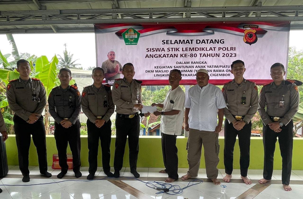 Mahasiswa STIK Lemdiklat Polri angkatan ke-80 saat sambang ke Yayasan Ar-Rahman