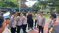 Kapolda Sumsel, Irjen Pol Albertus Rachmad Wibowo usai apel pengamanan kedatangan Dubes Vatikan, Jumat (24/3) di Mapolrestabes Palembang