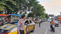 Tiga Personel Sat Samapta Polres Ciamis Disiagakan di Lokasi Ngabuburit di Ciamis