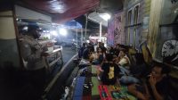 Personel gabungan satuan fungsi Polres Ciamis saat patroli, Sabtu (25/3/2023) dini hari