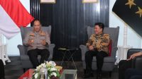 Kapolda Sumsel saat menerima Audensi GM Pelindo Regional 2 Palembang, di Mapolda Sumsel, Jumat (24/03/2023).