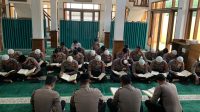 Satuan Samapta Polres Ciamis Polda Jabar menggelar kegiatan pembinaan rohani bagi para personel Polri muslim di Polres Ciamis