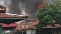 Kebakaran di Lorong Siliwangi, Kelurahan 5 Ulu, Kecamatan SU I, Palembang, Sabtu (1/4/2023)