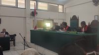 Suasana di Pengadilan Negeri (PN) Palembang secara virtual Jumat (14/4/23)