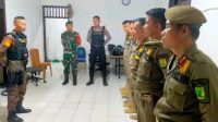 Satpol PP Muba bersama TNI Polri menggelar patroli gabungan untuk meminimalisir gangguan kamtibmas