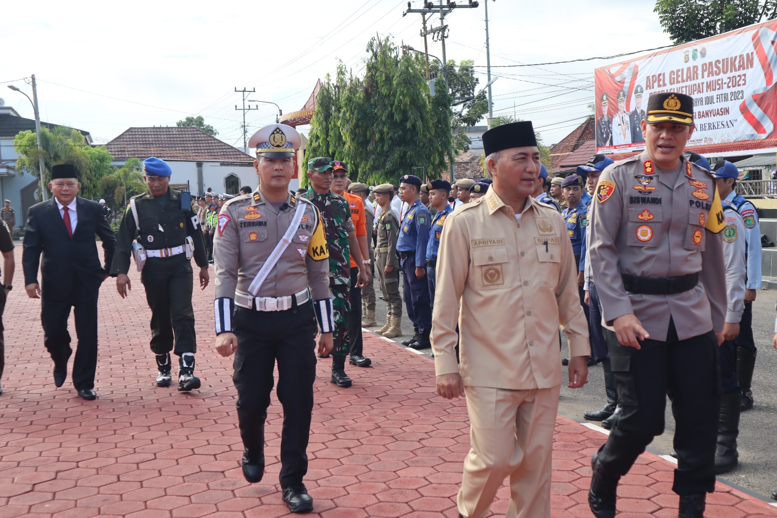 Apel Gelar Pasukan Operasi Ketupat Musi 2023, Senin (17/4/2023) di halaman Mapolres Muba