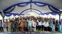 Relawan Ganjar Wong Kito Dewe menggelar santunan kepada anak-anak anak yatim di Desa Suka Maju, Kecamatan Lempuing Jaya, Kabupaten Ogan Komering Ilir (OKI), Sumsel,  Selasa, (18/04/2023)
