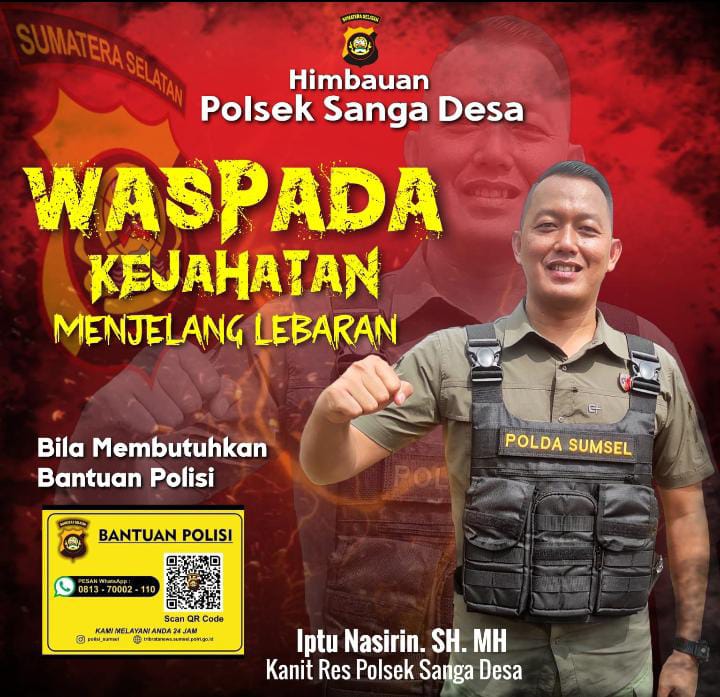 Kepala Pos Pengamanan Lebaran Kecamatan Sanga Desa, IPTU S Hutahaean SH