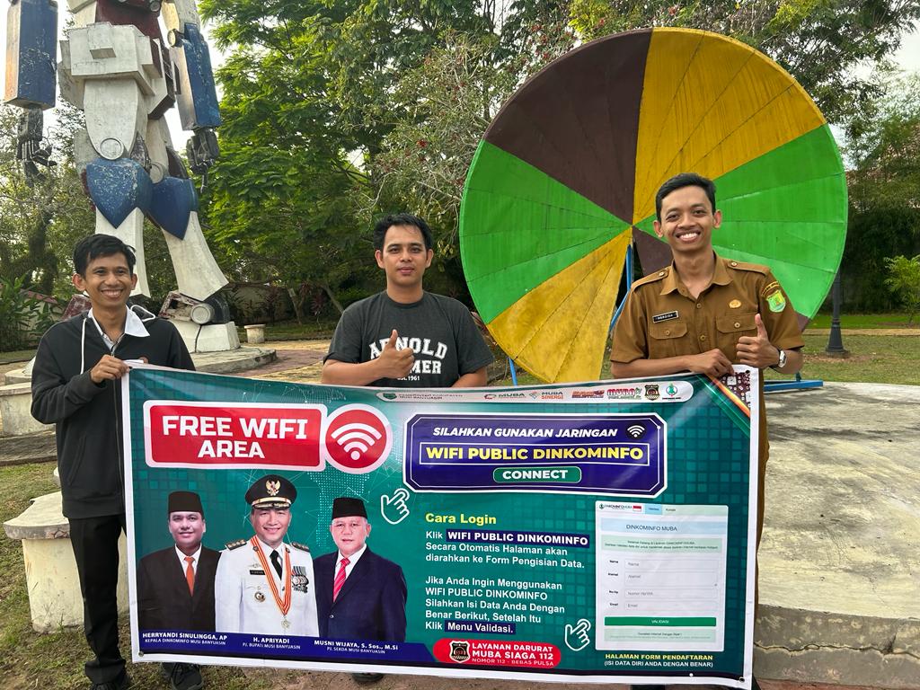 Pemerintah Kabupaten Musi Banyuasin melalui Dinas Komunikasi dan Informatika menyediakan fasilitas internet gratis bagi masyarakat Musi Banyuasin